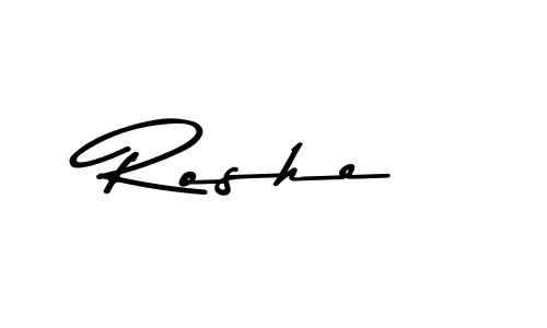 Create a beautiful signature design for name Roshe. With this signature (Asem Kandis PERSONAL USE) fonts, you can make a handwritten signature for free. Roshe signature style 9 images and pictures png