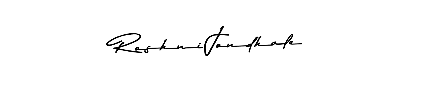 Create a beautiful signature design for name Roshni Jondhale. With this signature (Asem Kandis PERSONAL USE) fonts, you can make a handwritten signature for free. Roshni Jondhale signature style 9 images and pictures png
