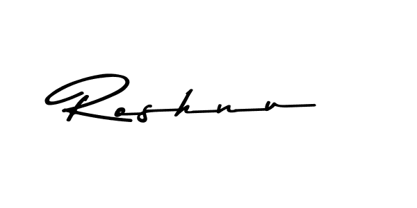 Similarly Asem Kandis PERSONAL USE is the best handwritten signature design. Signature creator online .You can use it as an online autograph creator for name Roshnu. Roshnu signature style 9 images and pictures png