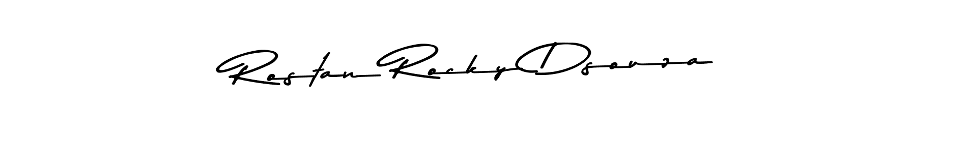Similarly Asem Kandis PERSONAL USE is the best handwritten signature design. Signature creator online .You can use it as an online autograph creator for name Rostan Rocky Dsouza. Rostan Rocky Dsouza signature style 9 images and pictures png