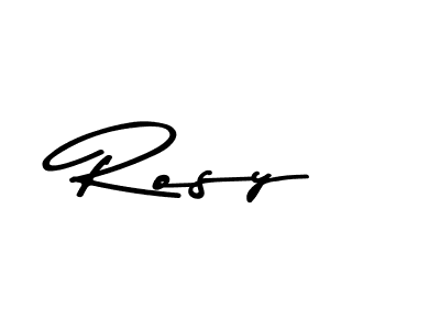 Rosy stylish signature style. Best Handwritten Sign (Asem Kandis PERSONAL USE) for my name. Handwritten Signature Collection Ideas for my name Rosy. Rosy signature style 9 images and pictures png