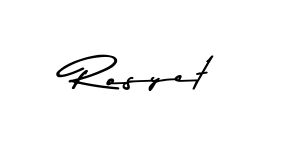 Make a beautiful signature design for name Rosyet. Use this online signature maker to create a handwritten signature for free. Rosyet signature style 9 images and pictures png