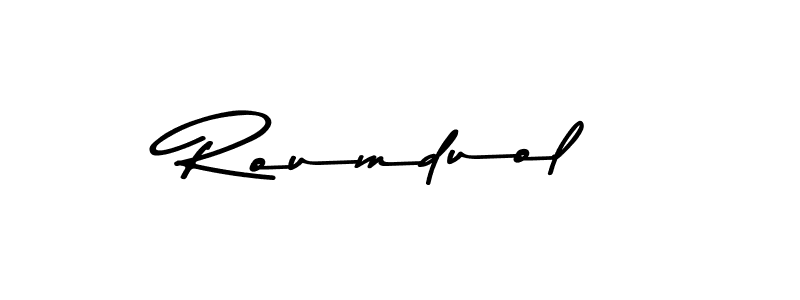 Similarly Asem Kandis PERSONAL USE is the best handwritten signature design. Signature creator online .You can use it as an online autograph creator for name Roumduol. Roumduol signature style 9 images and pictures png