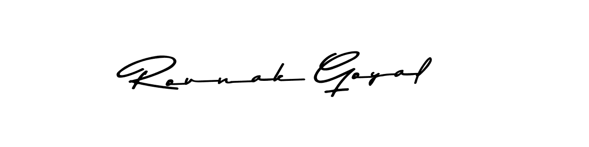 Rounak Goyal stylish signature style. Best Handwritten Sign (Asem Kandis PERSONAL USE) for my name. Handwritten Signature Collection Ideas for my name Rounak Goyal. Rounak Goyal signature style 9 images and pictures png