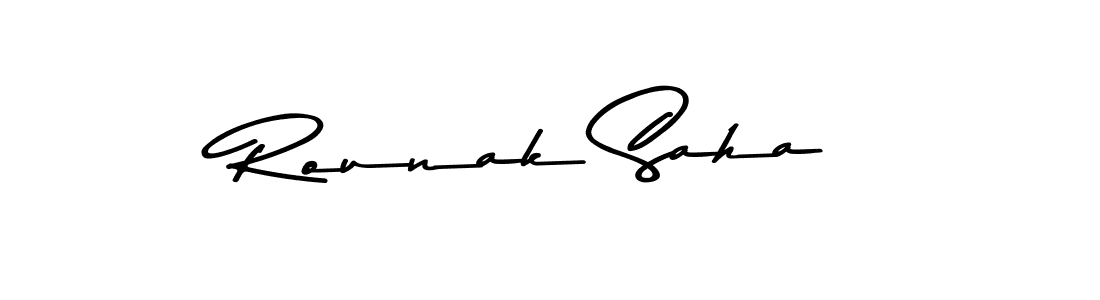 Also You can easily find your signature by using the search form. We will create Rounak Saha name handwritten signature images for you free of cost using Asem Kandis PERSONAL USE sign style. Rounak Saha signature style 9 images and pictures png