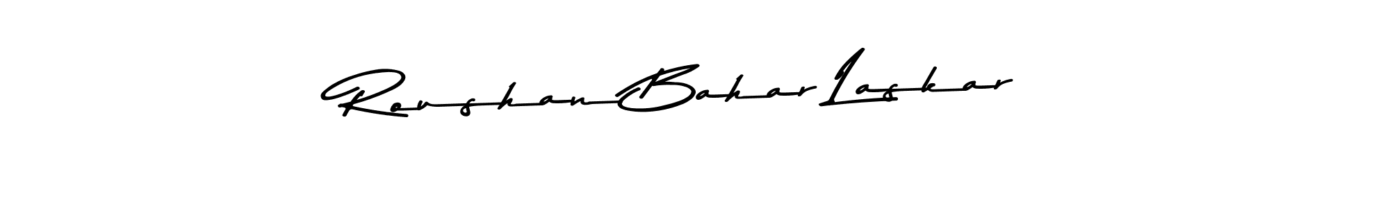 How to make Roushan Bahar Laskar name signature. Use Asem Kandis PERSONAL USE style for creating short signs online. This is the latest handwritten sign. Roushan Bahar Laskar signature style 9 images and pictures png