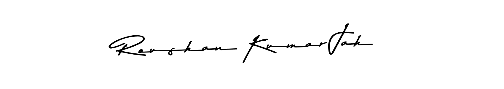 How to make Roushan Kumar Jah name signature. Use Asem Kandis PERSONAL USE style for creating short signs online. This is the latest handwritten sign. Roushan Kumar Jah signature style 9 images and pictures png