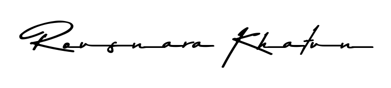 Discover how Rousnara Khatun looks in an executive cursive font (Asem Kandis PERSONAL USE). Perfect for legal documents, invoices, and certificates. Rousnara Khatun signature style 9 images and pictures png