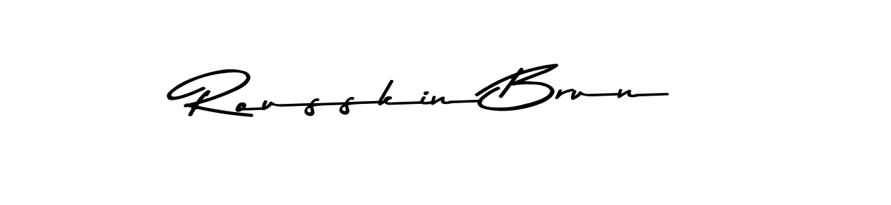 Check out images of Autograph of Rousskin Brun name. Actor Rousskin Brun Signature Style. Asem Kandis PERSONAL USE is a professional sign style online. Rousskin Brun signature style 9 images and pictures png