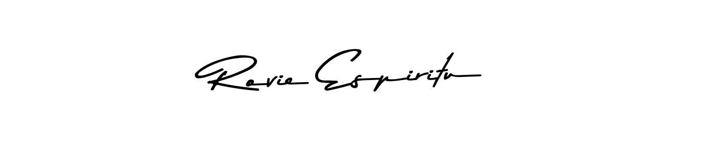 Rovie Espiritu stylish signature style. Best Handwritten Sign (Asem Kandis PERSONAL USE) for my name. Handwritten Signature Collection Ideas for my name Rovie Espiritu. Rovie Espiritu signature style 9 images and pictures png