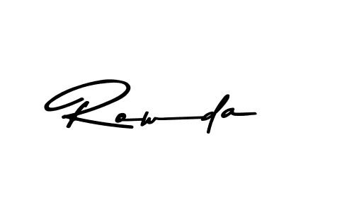 Make a beautiful signature design for name Rowda. With this signature (Asem Kandis PERSONAL USE) style, you can create a handwritten signature for free. Rowda signature style 9 images and pictures png