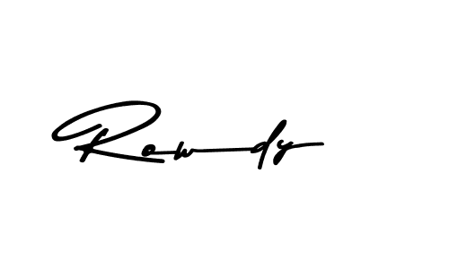 Also You can easily find your signature by using the search form. We will create Rowdy name handwritten signature images for you free of cost using Asem Kandis PERSONAL USE sign style. Rowdy signature style 9 images and pictures png