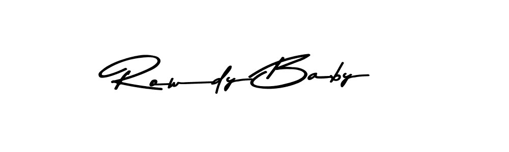 Asem Kandis PERSONAL USE is a professional signature style that is perfect for those who want to add a touch of class to their signature. It is also a great choice for those who want to make their signature more unique. Get Rowdy Baby name to fancy signature for free. Rowdy Baby signature style 9 images and pictures png