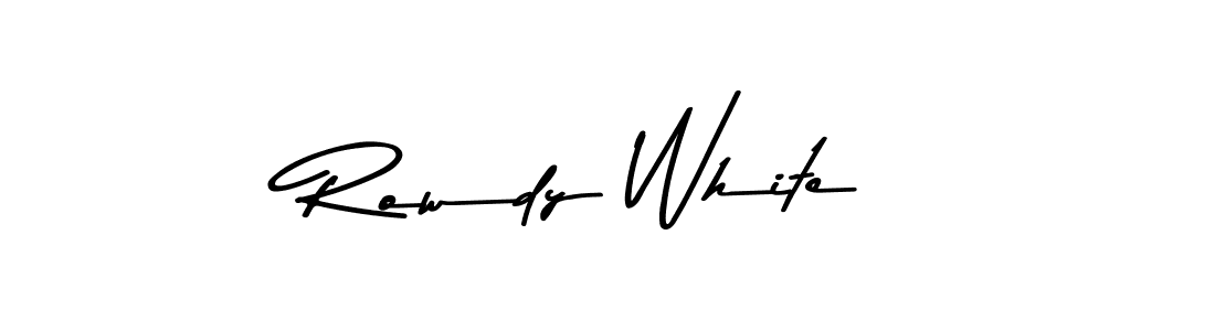 How to make Rowdy White signature? Asem Kandis PERSONAL USE is a professional autograph style. Create handwritten signature for Rowdy White name. Rowdy White signature style 9 images and pictures png