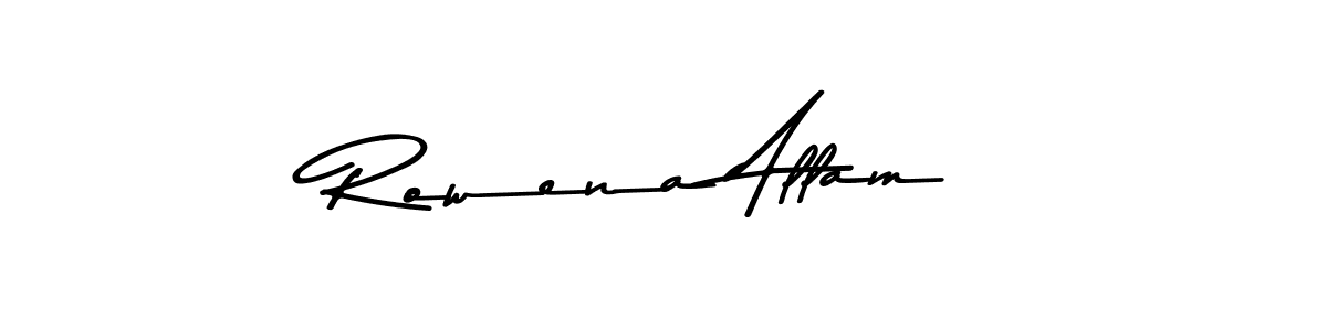 Use a signature maker to create a handwritten signature online. With this signature software, you can design (Asem Kandis PERSONAL USE) your own signature for name Rowena Allam. Rowena Allam signature style 9 images and pictures png