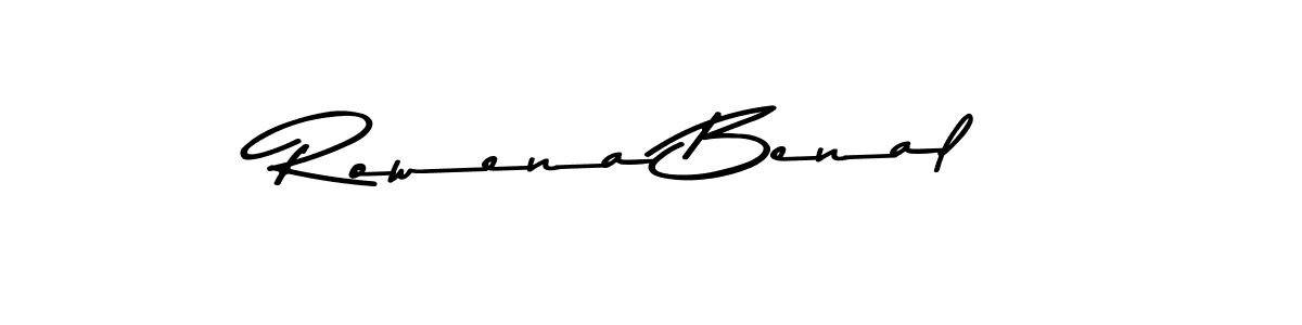 Make a beautiful signature design for name Rowena Benal. With this signature (Asem Kandis PERSONAL USE) style, you can create a handwritten signature for free. Rowena Benal signature style 9 images and pictures png