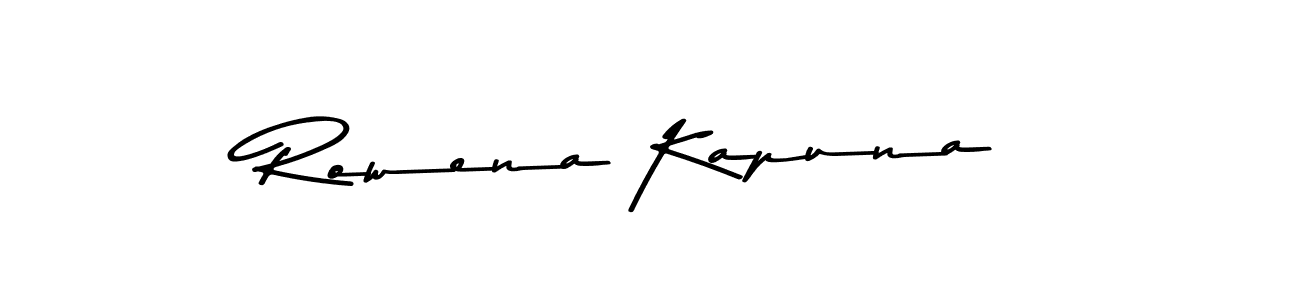This is the best signature style for the Rowena Kapuna name. Also you like these signature font (Asem Kandis PERSONAL USE). Mix name signature. Rowena Kapuna signature style 9 images and pictures png