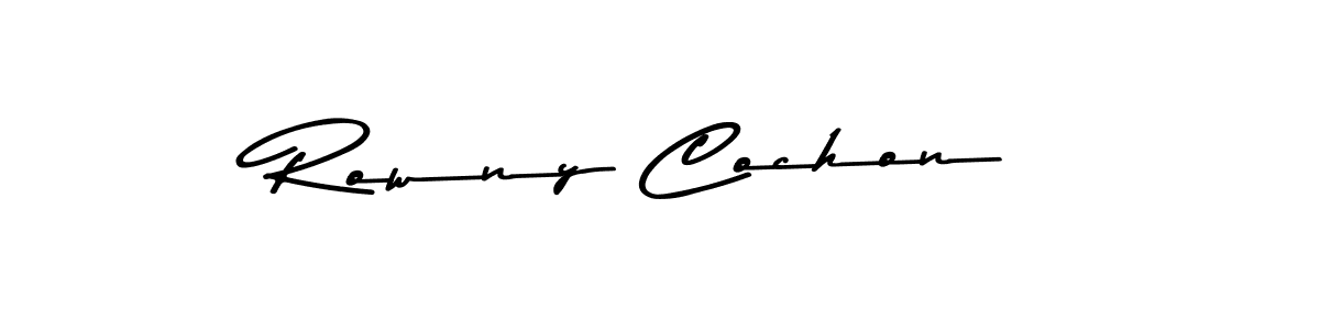 See photos of Rowny Cochon official signature by Spectra . Check more albums & portfolios. Read reviews & check more about Asem Kandis PERSONAL USE font. Rowny Cochon signature style 9 images and pictures png