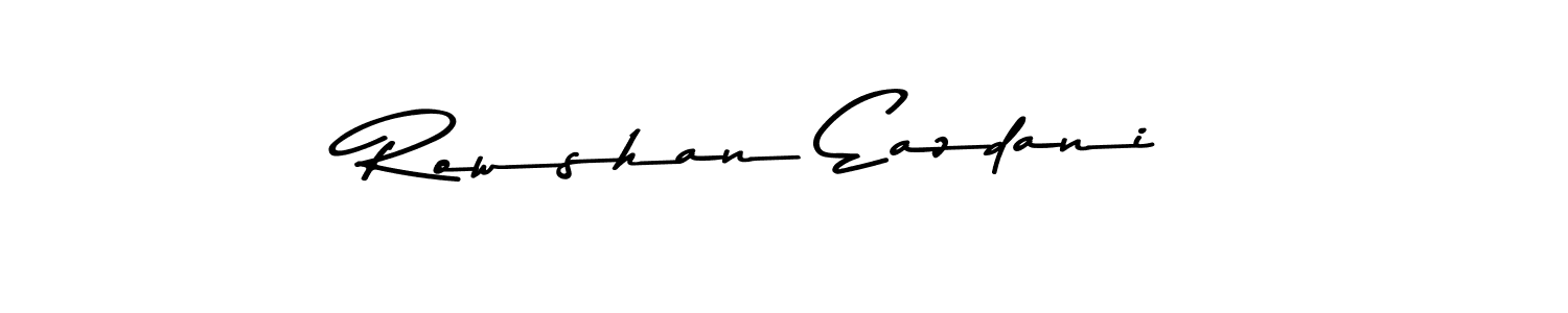 Make a beautiful signature design for name Rowshan Eazdani. With this signature (Asem Kandis PERSONAL USE) style, you can create a handwritten signature for free. Rowshan Eazdani signature style 9 images and pictures png