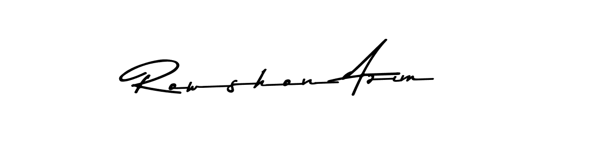 Create a beautiful signature design for name Rowshon Azim. With this signature (Asem Kandis PERSONAL USE) fonts, you can make a handwritten signature for free. Rowshon Azim signature style 9 images and pictures png