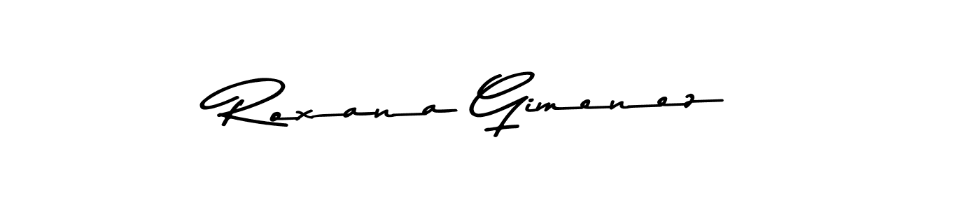 if you are searching for the best signature style for your name Roxana Gimenez. so please give up your signature search. here we have designed multiple signature styles  using Asem Kandis PERSONAL USE. Roxana Gimenez signature style 9 images and pictures png