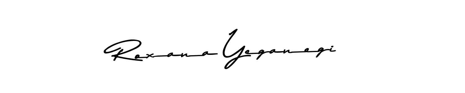 Roxana Yeganegi stylish signature style. Best Handwritten Sign (Asem Kandis PERSONAL USE) for my name. Handwritten Signature Collection Ideas for my name Roxana Yeganegi. Roxana Yeganegi signature style 9 images and pictures png