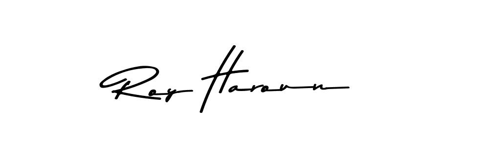 How to make Roy Haroun name signature. Use Asem Kandis PERSONAL USE style for creating short signs online. This is the latest handwritten sign. Roy Haroun signature style 9 images and pictures png