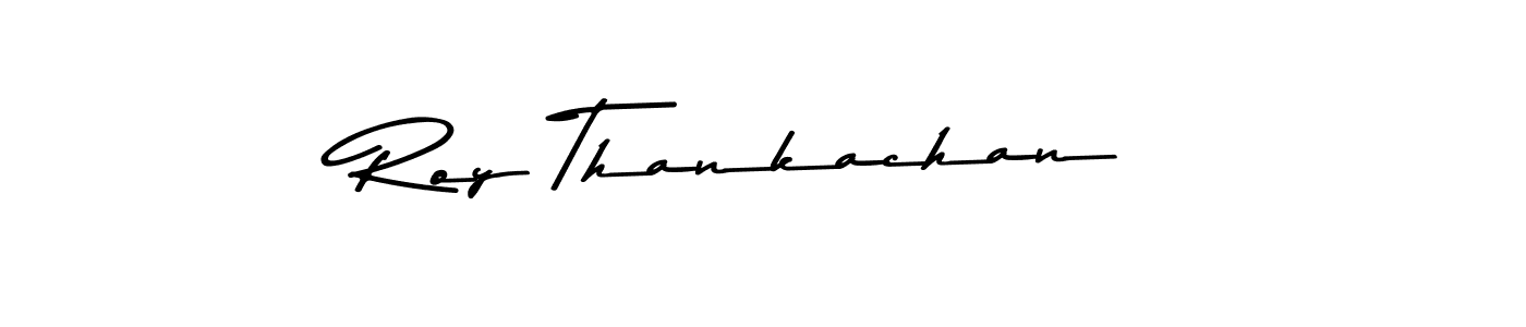Create a beautiful signature design for name Roy Thankachan. With this signature (Asem Kandis PERSONAL USE) fonts, you can make a handwritten signature for free. Roy Thankachan signature style 9 images and pictures png