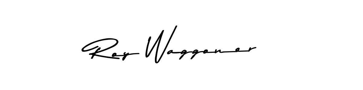 How to make Roy Waggoner name signature. Use Asem Kandis PERSONAL USE style for creating short signs online. This is the latest handwritten sign. Roy Waggoner signature style 9 images and pictures png