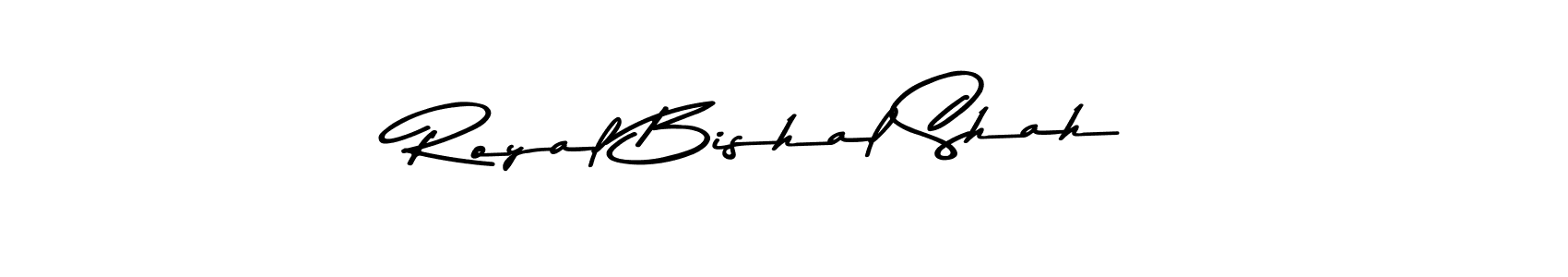 Create a beautiful signature design for name Royal Bishal Shah. With this signature (Asem Kandis PERSONAL USE) fonts, you can make a handwritten signature for free. Royal Bishal Shah signature style 9 images and pictures png