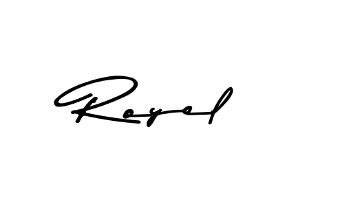 Design your own signature with our free online signature maker. With this signature software, you can create a handwritten (Asem Kandis PERSONAL USE) signature for name Royel. Royel signature style 9 images and pictures png