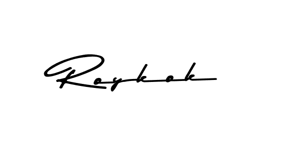 You should practise on your own different ways (Asem Kandis PERSONAL USE) to write your name (Roykok) in signature. don't let someone else do it for you. Roykok signature style 9 images and pictures png