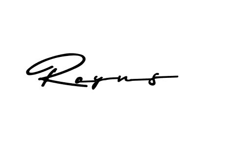 Asem Kandis PERSONAL USE is a professional signature style that is perfect for those who want to add a touch of class to their signature. It is also a great choice for those who want to make their signature more unique. Get Royns name to fancy signature for free. Royns signature style 9 images and pictures png