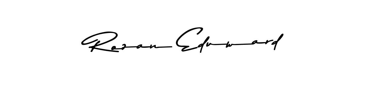 The best way (Asem Kandis PERSONAL USE) to make a short signature is to pick only two or three words in your name. The name Rozan Eduward include a total of six letters. For converting this name. Rozan Eduward signature style 9 images and pictures png