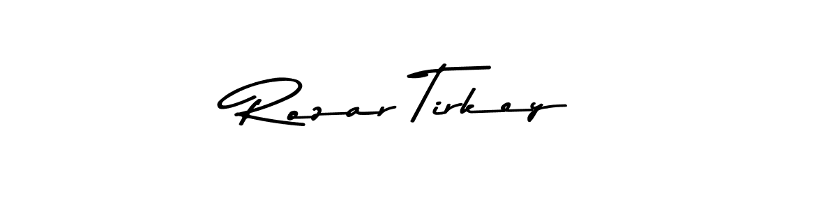 Design your own signature with our free online signature maker. With this signature software, you can create a handwritten (Asem Kandis PERSONAL USE) signature for name Rozar Tirkey. Rozar Tirkey signature style 9 images and pictures png