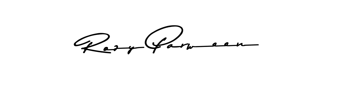 Make a beautiful signature design for name Rozy Parween. With this signature (Asem Kandis PERSONAL USE) style, you can create a handwritten signature for free. Rozy Parween signature style 9 images and pictures png