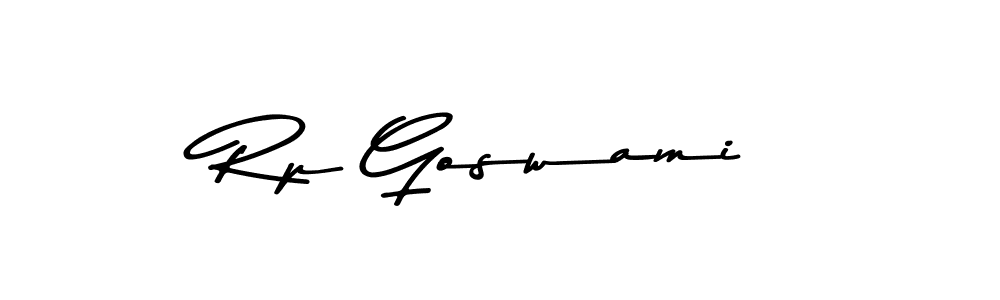 How to make Rp Goswami signature? Asem Kandis PERSONAL USE is a professional autograph style. Create handwritten signature for Rp Goswami name. Rp Goswami signature style 9 images and pictures png