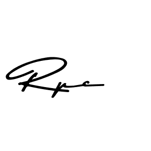 Make a beautiful signature design for name Rpc. With this signature (Asem Kandis PERSONAL USE) style, you can create a handwritten signature for free. Rpc signature style 9 images and pictures png