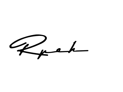 Design your own signature with our free online signature maker. With this signature software, you can create a handwritten (Asem Kandis PERSONAL USE) signature for name Rpeh. Rpeh signature style 9 images and pictures png