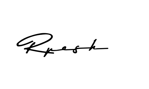 Create a beautiful signature design for name Rpesh. With this signature (Asem Kandis PERSONAL USE) fonts, you can make a handwritten signature for free. Rpesh signature style 9 images and pictures png