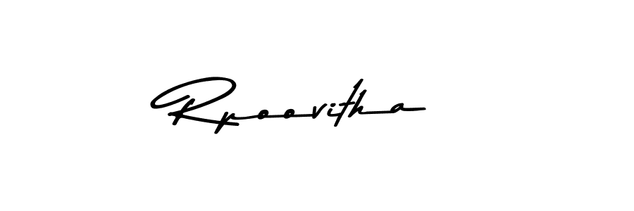 Make a beautiful signature design for name Rpoovitha. With this signature (Asem Kandis PERSONAL USE) style, you can create a handwritten signature for free. Rpoovitha signature style 9 images and pictures png