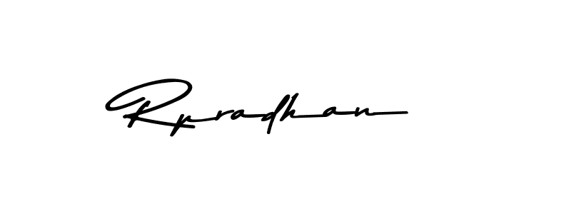 How to make Rpradhan name signature. Use Asem Kandis PERSONAL USE style for creating short signs online. This is the latest handwritten sign. Rpradhan signature style 9 images and pictures png