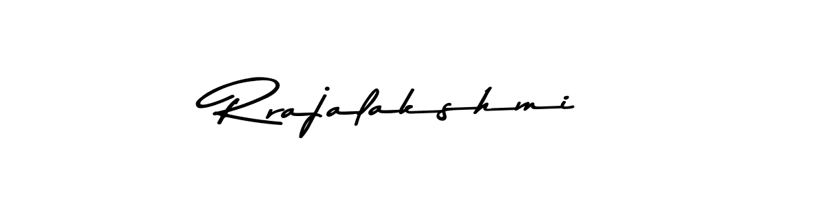 How to make Rrajalakshmi name signature. Use Asem Kandis PERSONAL USE style for creating short signs online. This is the latest handwritten sign. Rrajalakshmi signature style 9 images and pictures png
