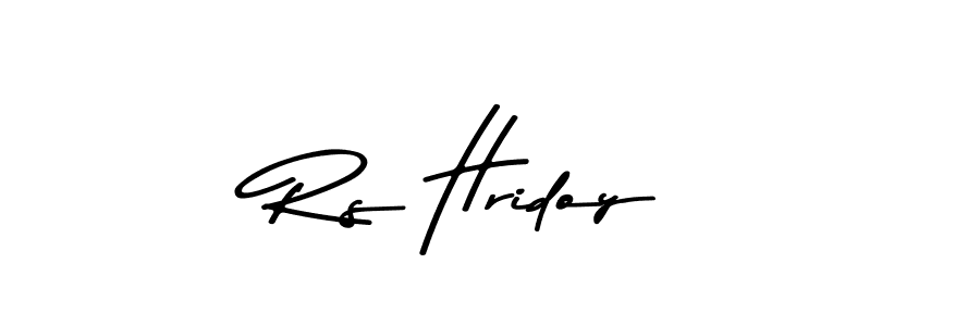 Create a beautiful signature design for name Rs Hridoy. With this signature (Asem Kandis PERSONAL USE) fonts, you can make a handwritten signature for free. Rs Hridoy signature style 9 images and pictures png