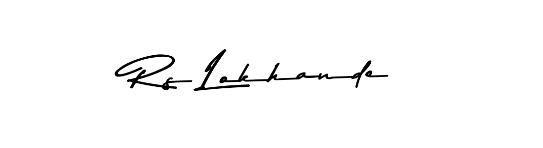 Design your own signature with our free online signature maker. With this signature software, you can create a handwritten (Asem Kandis PERSONAL USE) signature for name Rs Lokhande. Rs Lokhande signature style 9 images and pictures png