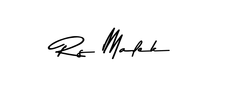 Create a beautiful signature design for name Rs Malek. With this signature (Asem Kandis PERSONAL USE) fonts, you can make a handwritten signature for free. Rs Malek signature style 9 images and pictures png