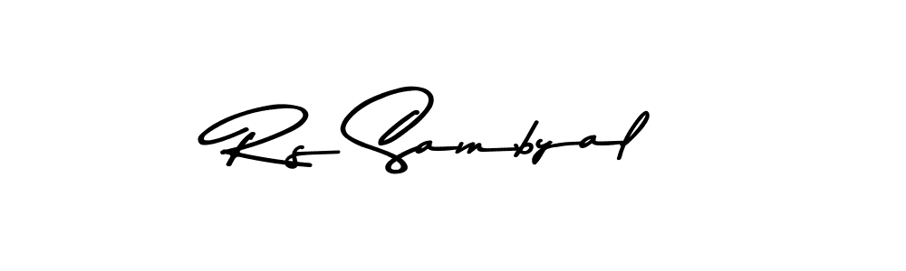 Rs Sambyal stylish signature style. Best Handwritten Sign (Asem Kandis PERSONAL USE) for my name. Handwritten Signature Collection Ideas for my name Rs Sambyal. Rs Sambyal signature style 9 images and pictures png