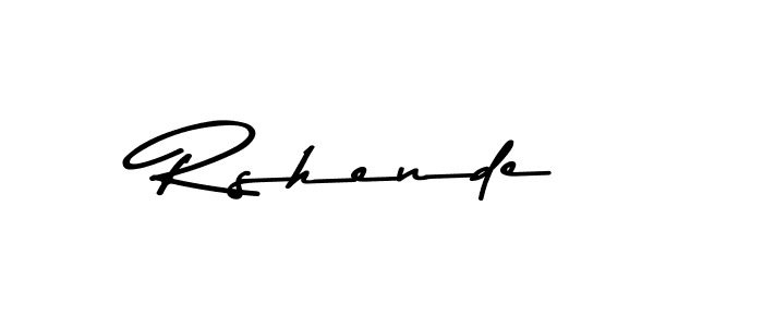 Make a beautiful signature design for name Rshende. With this signature (Asem Kandis PERSONAL USE) style, you can create a handwritten signature for free. Rshende signature style 9 images and pictures png