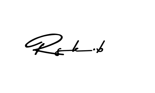 Use a signature maker to create a handwritten signature online. With this signature software, you can design (Asem Kandis PERSONAL USE) your own signature for name Rsk.b. Rsk.b signature style 9 images and pictures png