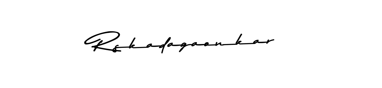 Make a beautiful signature design for name Rskadagaonkar. With this signature (Asem Kandis PERSONAL USE) style, you can create a handwritten signature for free. Rskadagaonkar signature style 9 images and pictures png